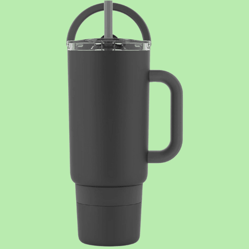 Ergonomic Handle Insulated Mug Spill-Proof Lid Tumbler