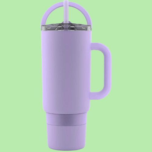Ergonomic Handle Insulated Mug Spill-Proof Lid Tumbler