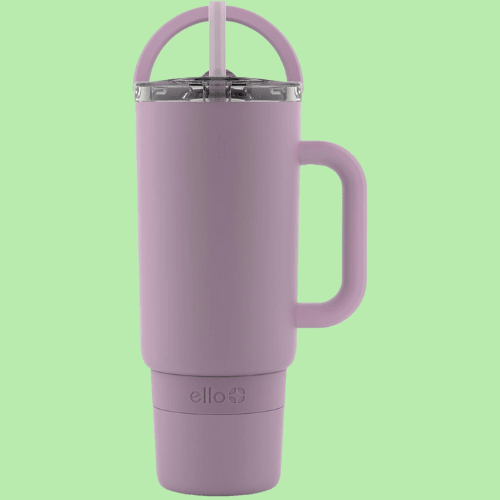 Ergonomic Handle Insulated Mug Spill-Proof Lid Tumbler