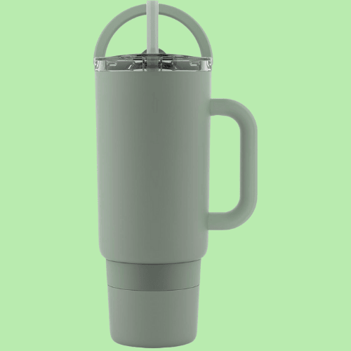 Ergonomic Handle Insulated Mug Spill-Proof Lid Tumbler