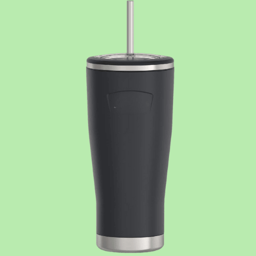 Chic Stainless Steel Insulated Travel Companion Straw Tumbler