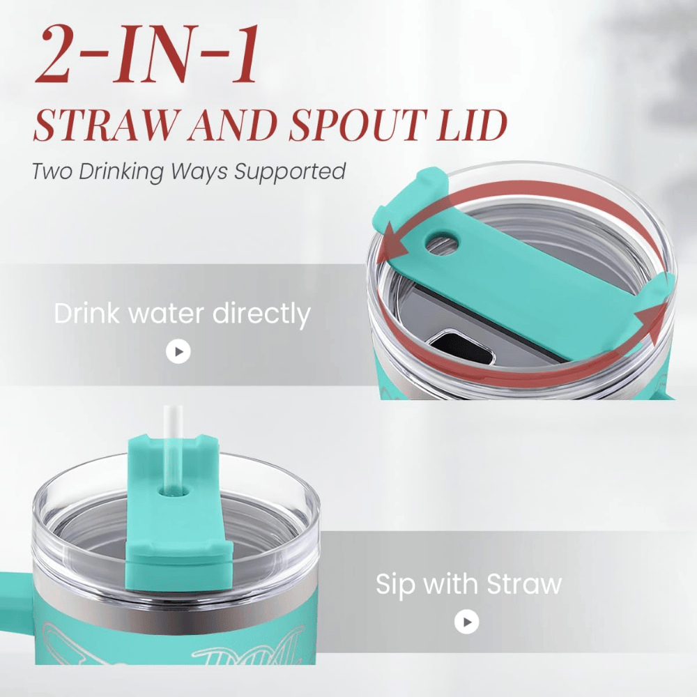 Nurse Appreciation 40oz Tumbler with Handle | "Nurse Life" Stainless Steel Gift