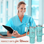Nurse Appreciation 40oz Tumbler with Handle | "Nurse Life" Stainless Steel Gift