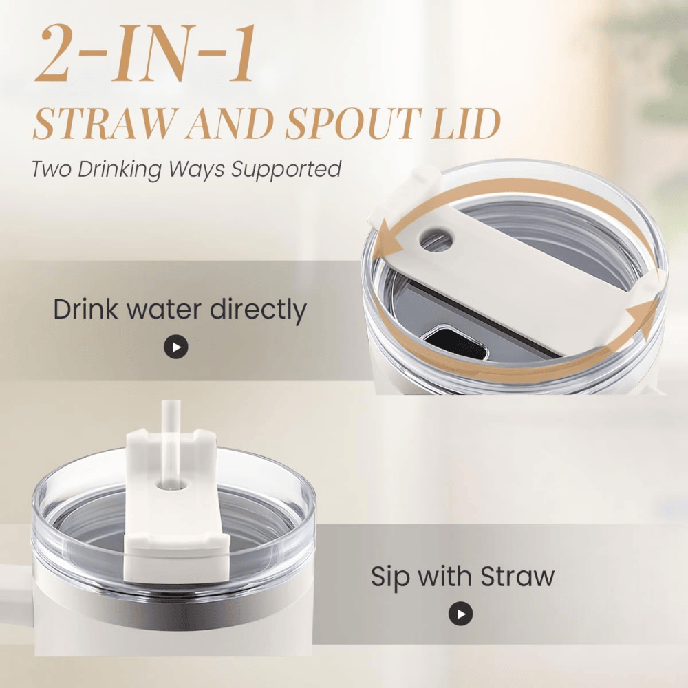 Teacher Appreciation 40oz Tumbler with Handle | "Big Heart" Stainless Steel Gift