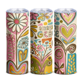 Amazing Grace 20oz Skinny Tumbler | Retro Floral Christian Stainless Steel Travel Mug