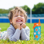 12oz Game On Sports Water Bottle with Straw Lid | Kids Insulated Travel Tumbler