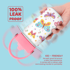 12oz Magical Butterfly Kids Water Bottle with Straw Lid | Insulated Travel Tumbler