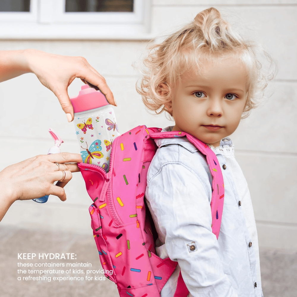 12oz Magical Butterfly Kids Water Bottle with Straw Lid | Insulated Travel Tumbler