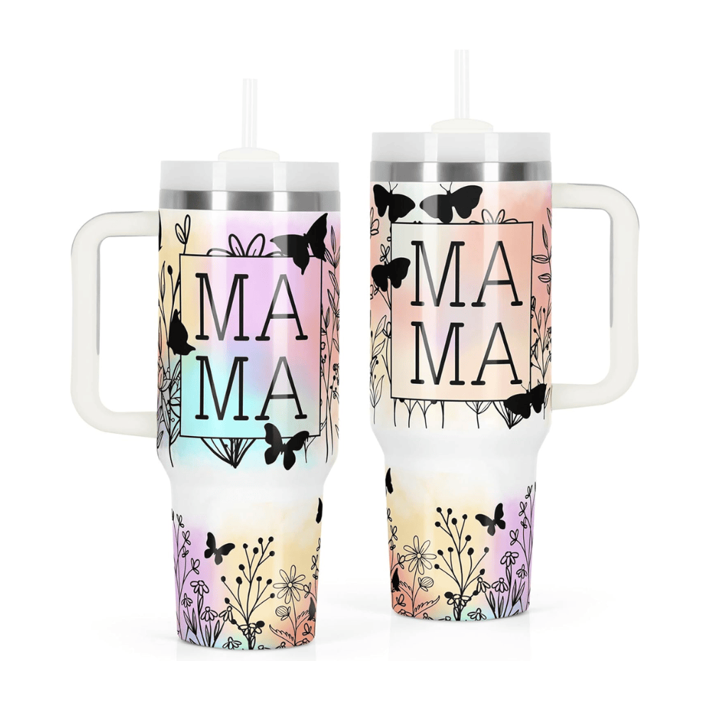 The Ultimate "MaMa" 40oz Tumbler with Handle | Premium Insulated Mother's Day Gift Set