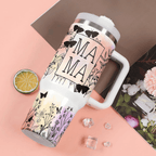 The Ultimate "MaMa" 40oz Tumbler with Handle | Premium Insulated Mother's Day Gift Set