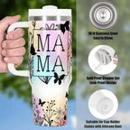 The Ultimate "MaMa" 40oz Tumbler with Handle | Premium Insulated Mother's Day Gift Set