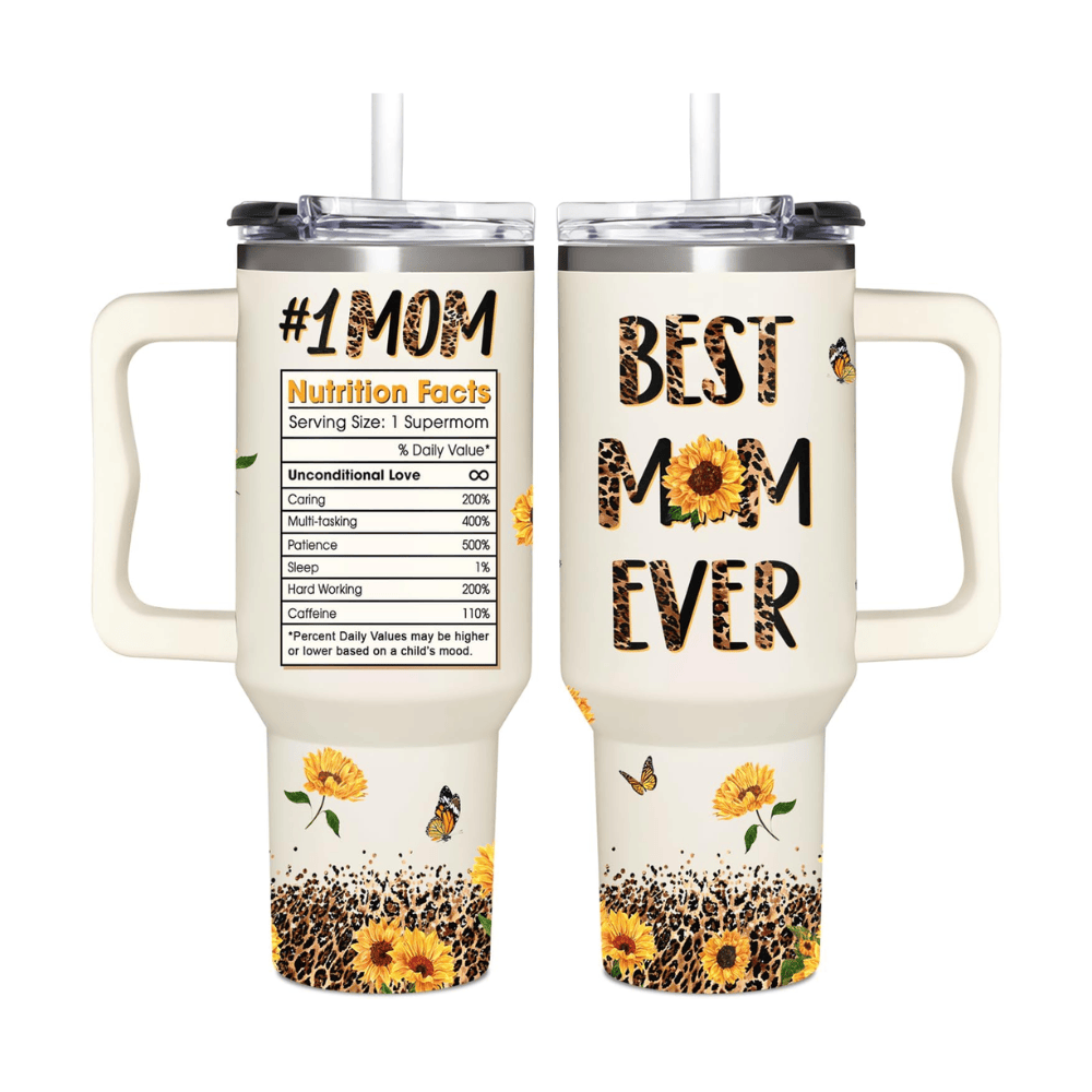 "Best Mom Ever" 40oz Tumbler with Handle | The Ultimate Appreciation Gift for Mom