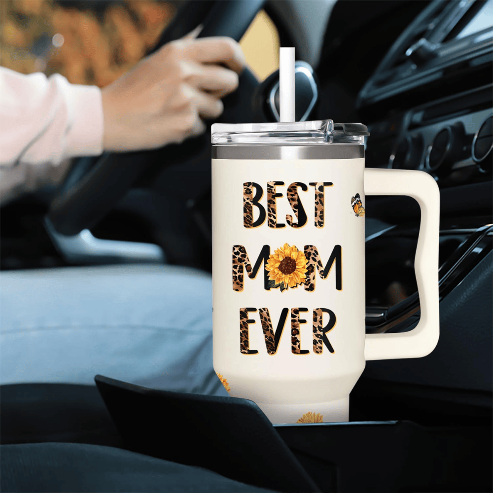 "Best Mom Ever" 40oz Tumbler with Handle | The Ultimate Appreciation Gift for Mom