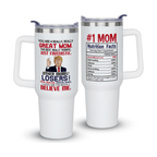 "NO.1 Mom" 40oz Insulated Tumbler | The Ultimate Trophy for the World's Best Mom