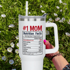 "NO.1 Mom" 40oz Insulated Tumbler | The Ultimate Trophy for the World's Best Mom