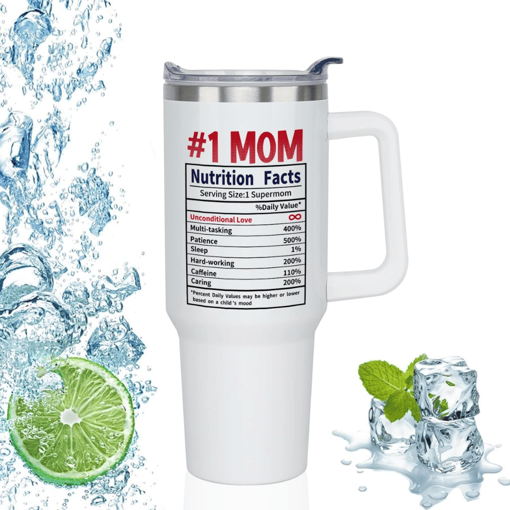 "NO.1 Mom" 40oz Insulated Tumbler | The Ultimate Trophy for the World's Best Mom