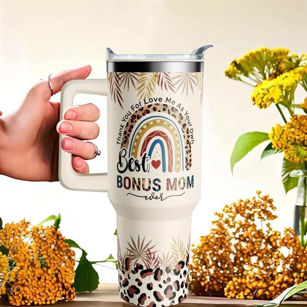 "Best Bonus Mom Ever" 40oz Tumbler | Heartfelt Stepmom Appreciation Gift