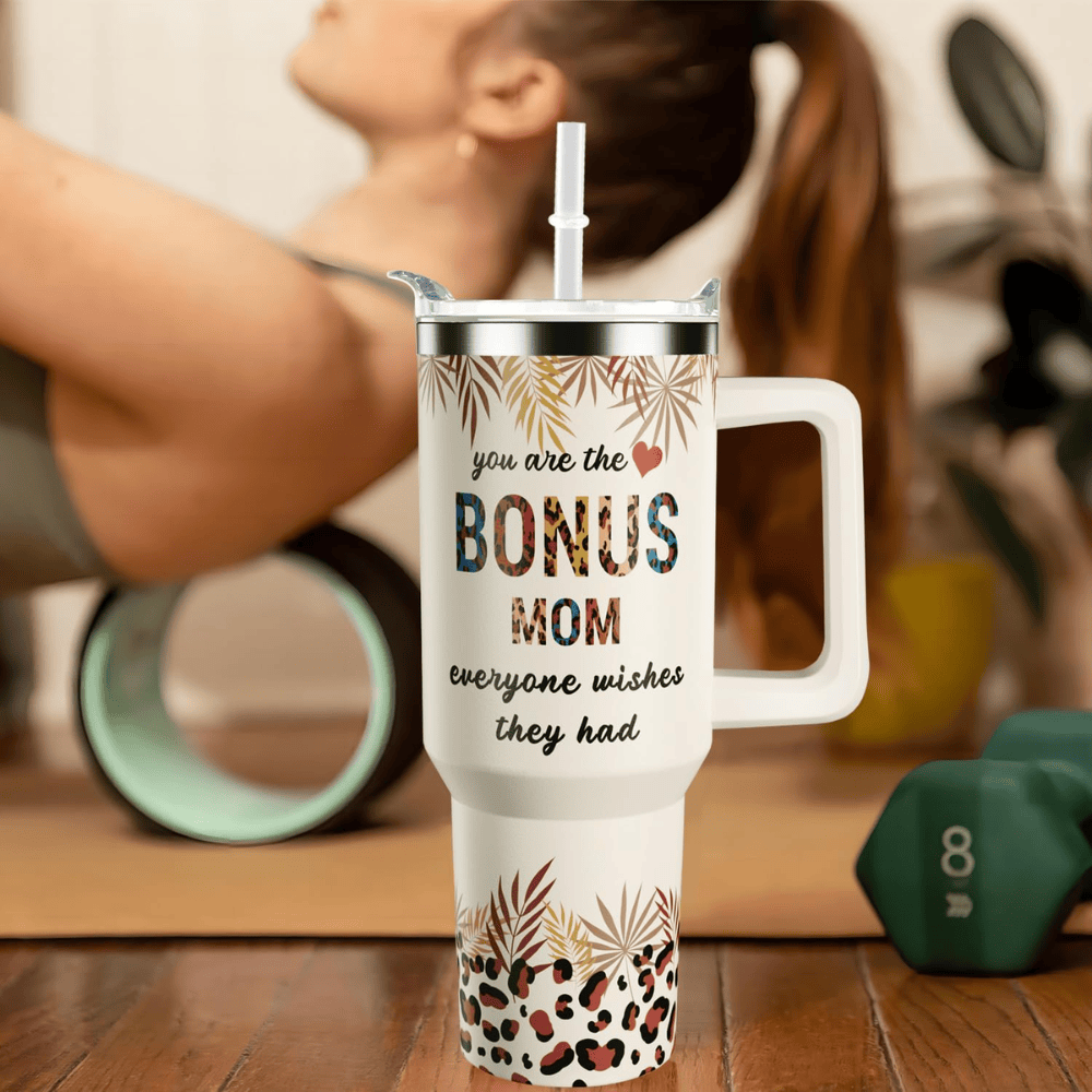 "Best Bonus Mom Ever" 40oz Tumbler | Heartfelt Stepmom Appreciation Gift