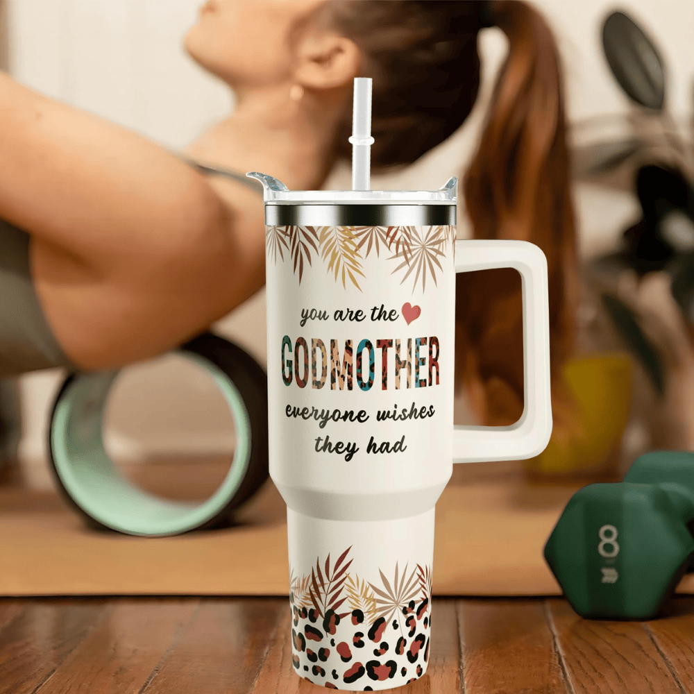 "Godmother" 40oz Insulated Tumbler | Perfect Godmother Proposal & Appreciation Gift