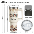 "Godmother" 40oz Insulated Tumbler | Perfect Godmother Proposal & Appreciation Gift