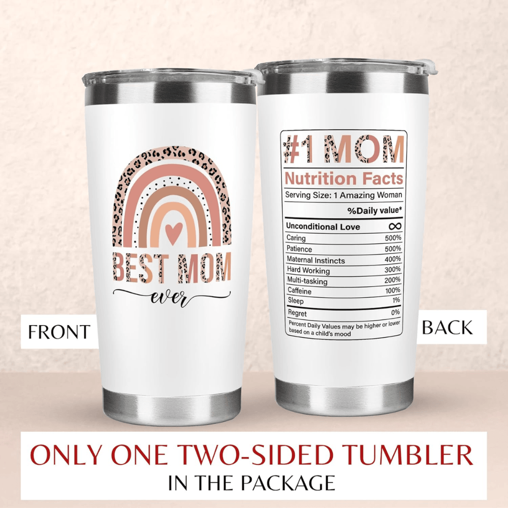 20oz "#1 Mom" Insulated Tumbler with Leak-Proof Lid | The Classic Gift for Every Mama