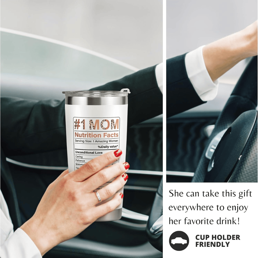 20oz "#1 Mom" Insulated Tumbler with Leak-Proof Lid | The Classic Gift for Every Mama