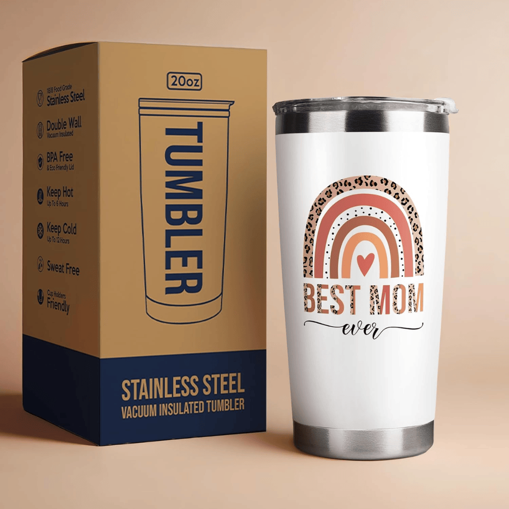 20oz "#1 Mom" Insulated Tumbler with Leak-Proof Lid | The Classic Gift for Every Mama