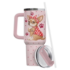 40oz "Chihuahua Mummy" Tumbler with Handle | The Ultimate Gift for Proud Dog Moms