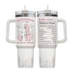 40oz "Mama Goose" Tumbler with Handle | The "Motherhood is the Realest Hood" Gift