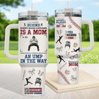 40oz "Baseball Mom" Tumbler with Handle | The Ultimate Bleacher-Ready Travel Mug