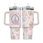 40oz "Mommy Era" Magic Tumbler | Whimsical Pink Castle Mom Vibes Travel Mug