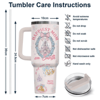 40oz "Mommy Era" Magic Tumbler | Whimsical Pink Castle Mom Vibes Travel Mug
