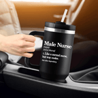 40oz "Male Nurse" Premium Tumbler | Bold Black Insulated Mug for the Modern Murse