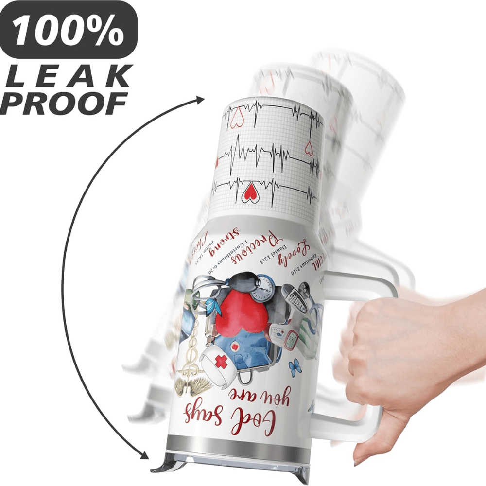 "Faith & Healing" 40oz Nurse Tumbler | Premium 4-Layer Insulated Christian Healthcare Gift