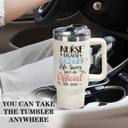 "Healing Heart" 40oz Nurse Tumbler | Elegant Floral Appreciation Gift for RN, LPN, and Healthcare Heroes
