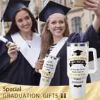 40oz "Inspirational Graduate" Tumbler with Handle | The Meaningful "Class of 2026" Success Gift