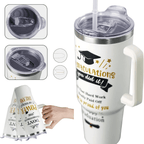 40oz "Inspirational Graduate" Tumbler with Handle | The Meaningful "Class of 2026" Success Gift