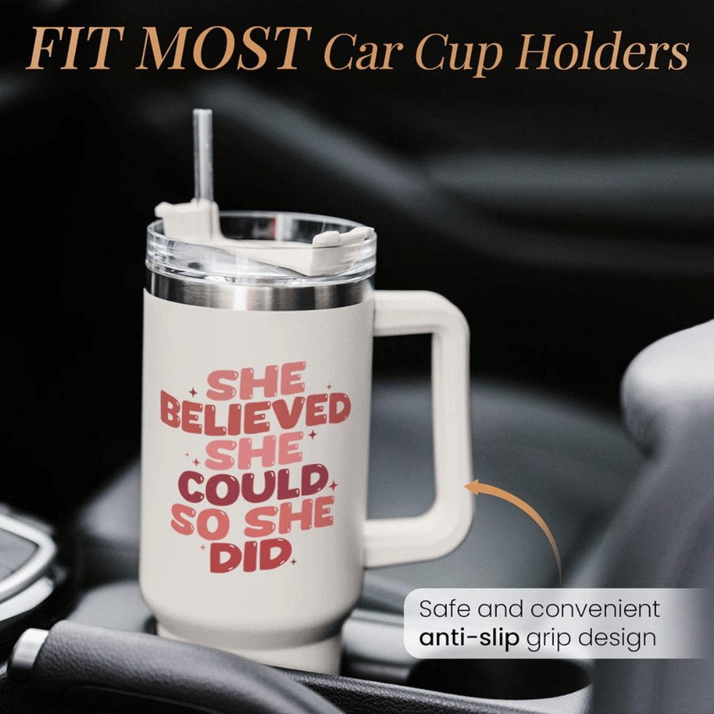 40oz "She Believed She Could So She Did" Tumbler | The Ultimate Empowerment Graduation Gift