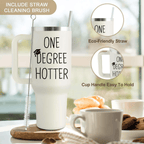 40oz "One Degree Hotter" Class of 2026 Tumbler | Humorous Graduation Gift for College, Masters & PhD