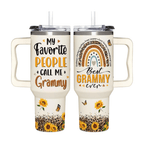 40oz "My Favorite People Call Me Grammy" Sunflower Tumbler | Heartfelt Grandma Gift from Grandkids