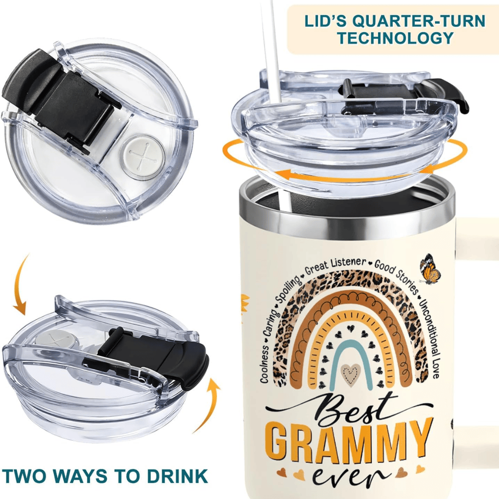 40oz "My Favorite People Call Me Grammy" Sunflower Tumbler | Heartfelt Grandma Gift from Grandkids