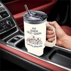 40oz "Doxie Grandma" Floral Tumbler | Unique Dachshund Lover Gift for Grandma & Mom