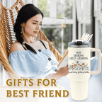 40oz "Doxie Grandma" Floral Tumbler | Unique Dachshund Lover Gift for Grandma & Mom
