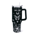 40oz "Celestial Butterfly" Goth Tumbler | Moon Phase & Mystical Leak-Proof Travel Mug
