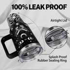 40oz "Celestial Butterfly" Goth Tumbler | Moon Phase & Mystical Leak-Proof Travel Mug