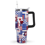 40oz American Flag Patriotic Tumbler | The Ultimate Freedom Gift for Veterans, Police & Father’s Day