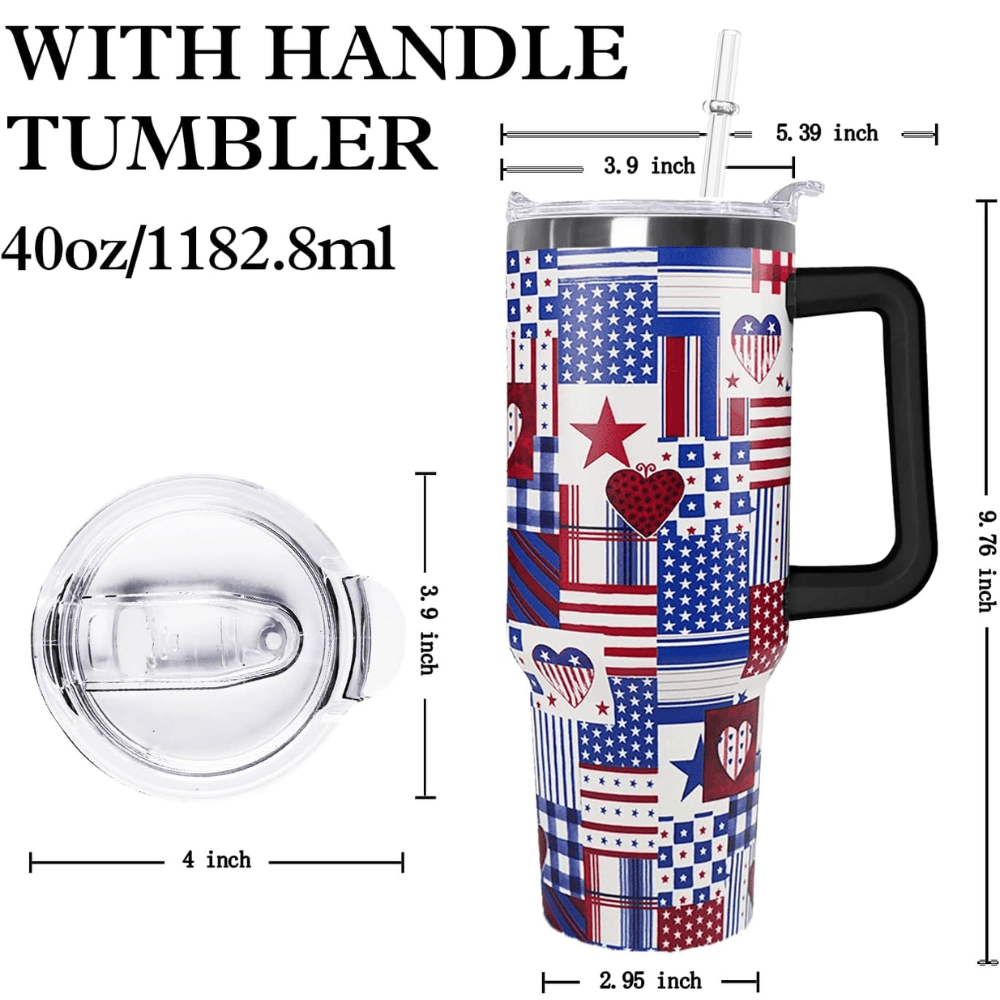 40oz American Flag Patriotic Tumbler | The Ultimate Freedom Gift for Veterans, Police & Father’s Day