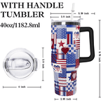 40oz American Flag Patriotic Tumbler | The Ultimate Freedom Gift for Veterans, Police & Father’s Day
