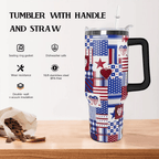 40oz American Flag Patriotic Tumbler | The Ultimate Freedom Gift for Veterans, Police & Father’s Day