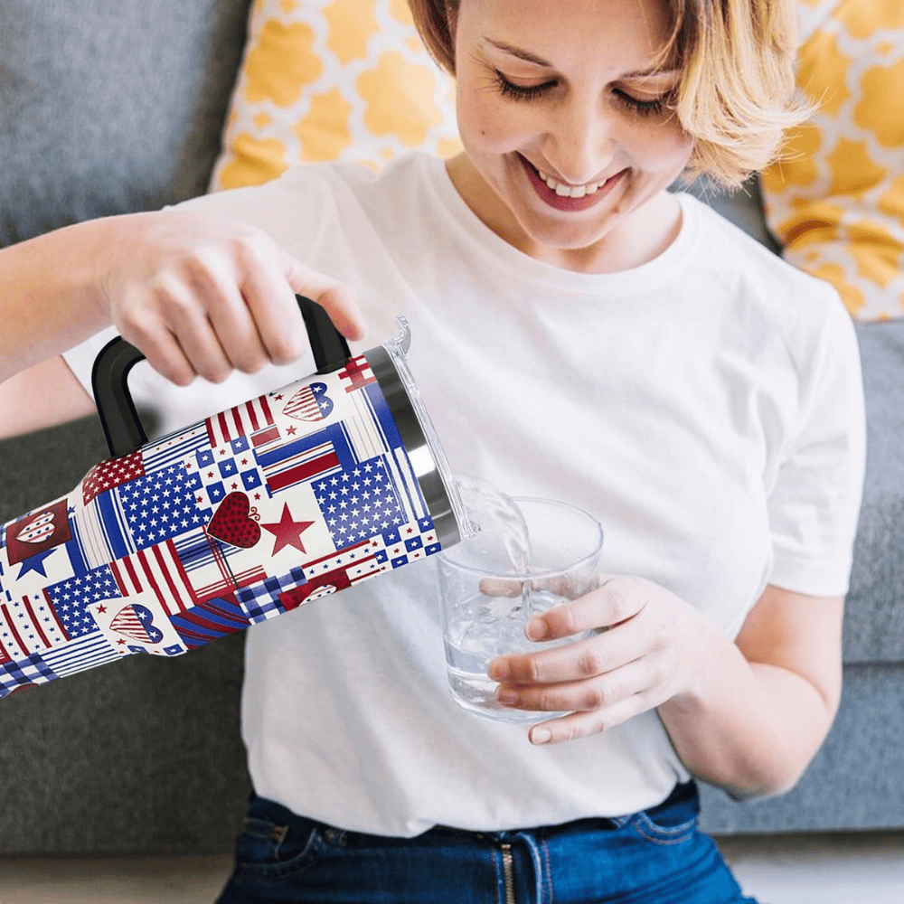 40oz American Flag Patriotic Tumbler | The Ultimate Freedom Gift for Veterans, Police & Father’s Day